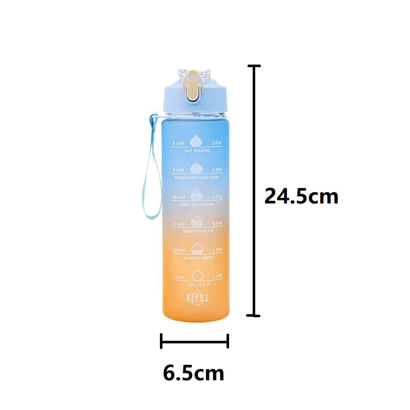 Gourde Souple 700 ml avec Marquage du Temps YDSH01 – Bouteille de Sport Étanche pour Hydratation Quotidienne et Activités de Plein Air