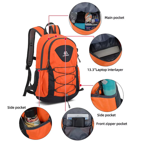 Sac à Dos Ultraléger de Randonnée et Camping – Mini Sac de Voyage Pliable pour Hommes, Femmes et Enfants – Léger, Compact et Résistant pour Trekking, Escalade et Sports de Plein Air